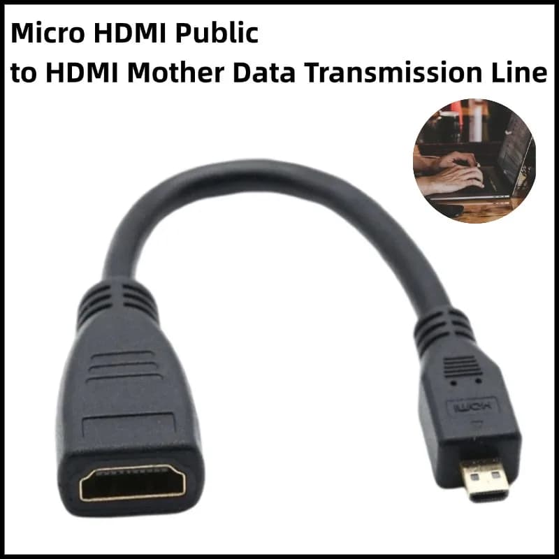 Micro HDMI cable to HDMI 4K 60Hz for Raspberry Pi 5 4, GoPro Hero 7 6 5, Sony A6000 A6300 Camera, High Speed 18Gbps HDR 15cm