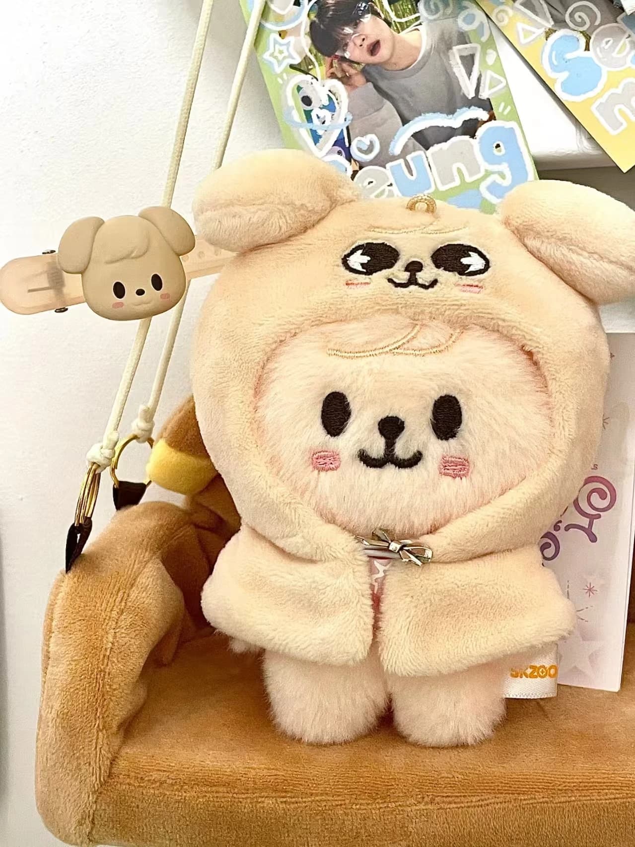 Portachiavi con bambola di peluche SKZOO, piccola bambola, ciondolo per borsa, giocattolo di peluche Bangchan, regalo per bambini per il Festival dei Bambini
