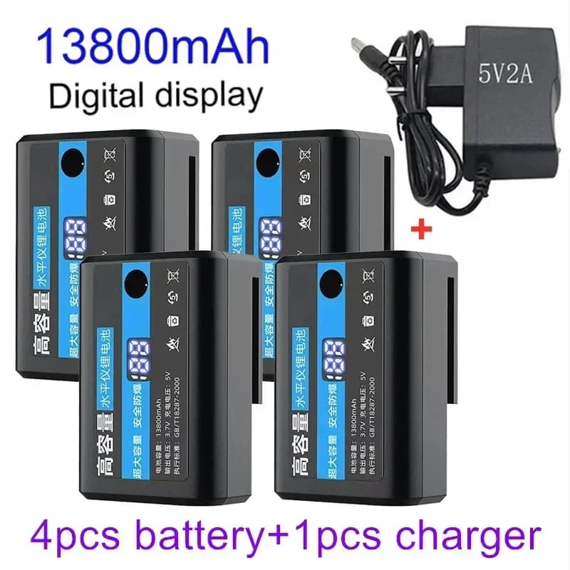 Batteria al litio ricaricabile a livello laser a infrarossi da 13800mAh per batteria digitale universale a 2 fili/3 fili/5 fili/12 fili