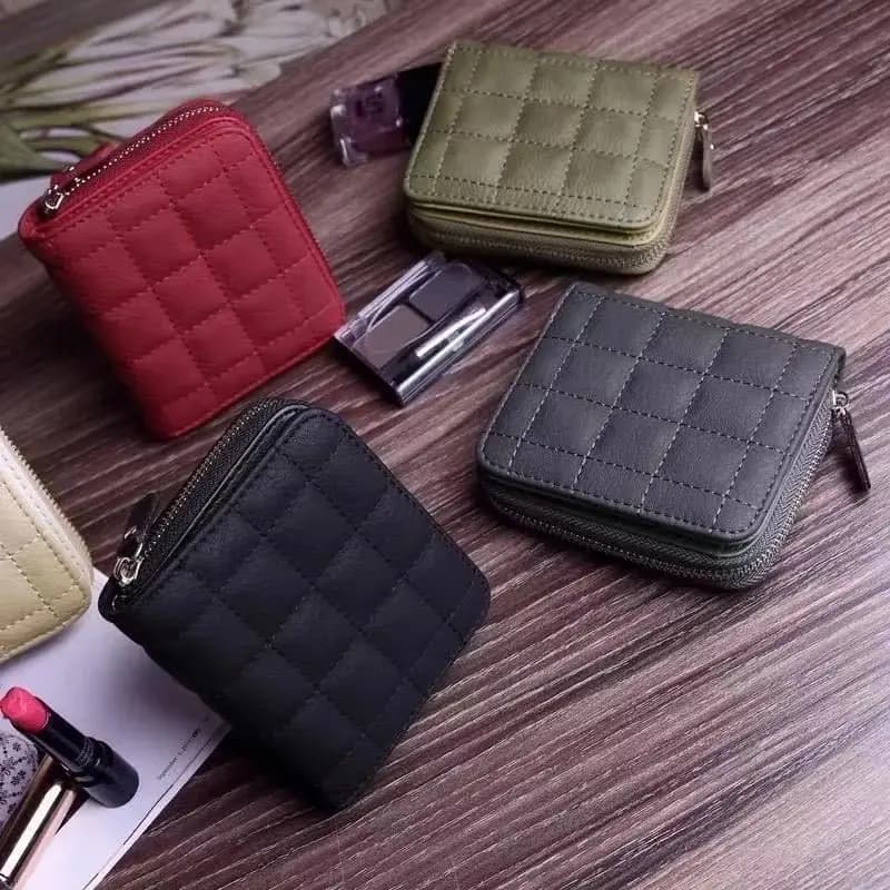 2024 Versione coreana di mini soldi, borsa da ragazza con cerniera corta borsa da tasca carina studenti borsa ricamata da ragazza