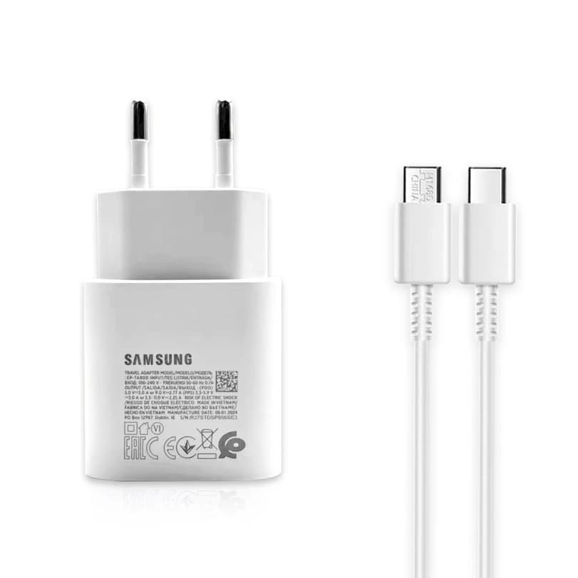 Per Samsung PD 25W Caricatore Super Veloce USB Tipo C Galaxy S24 Ultra S23 S22 S21 Plus FE A55 A54 A25 A15 A51 Adattatore di Ricarica Rapida