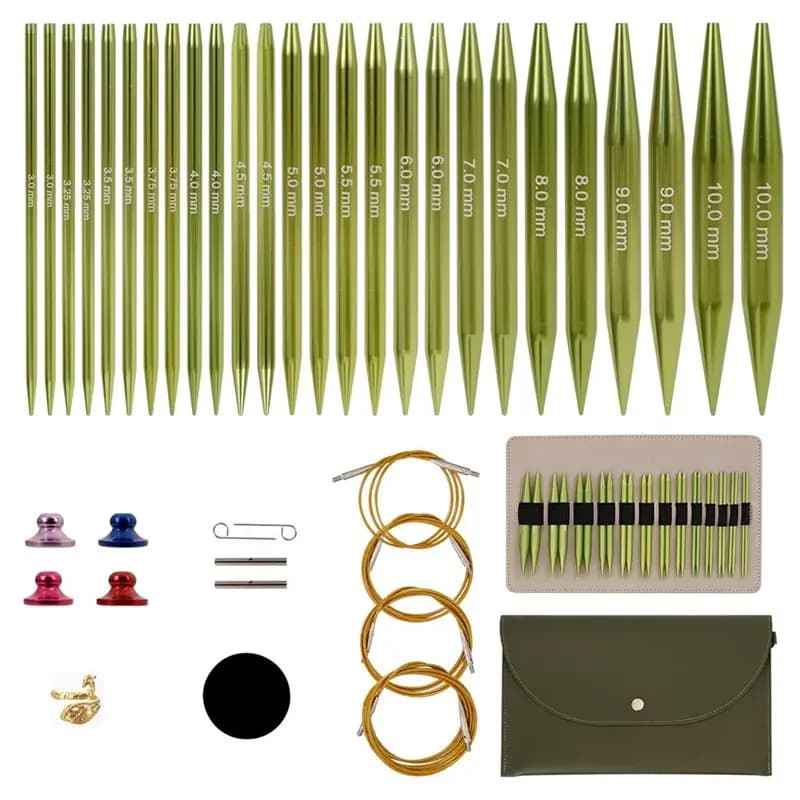 B23B Circular For Knitting Needles Set 13 Pairs Premium Aluminum Needles And For Knitting Tools Box For Knitting Projects Use