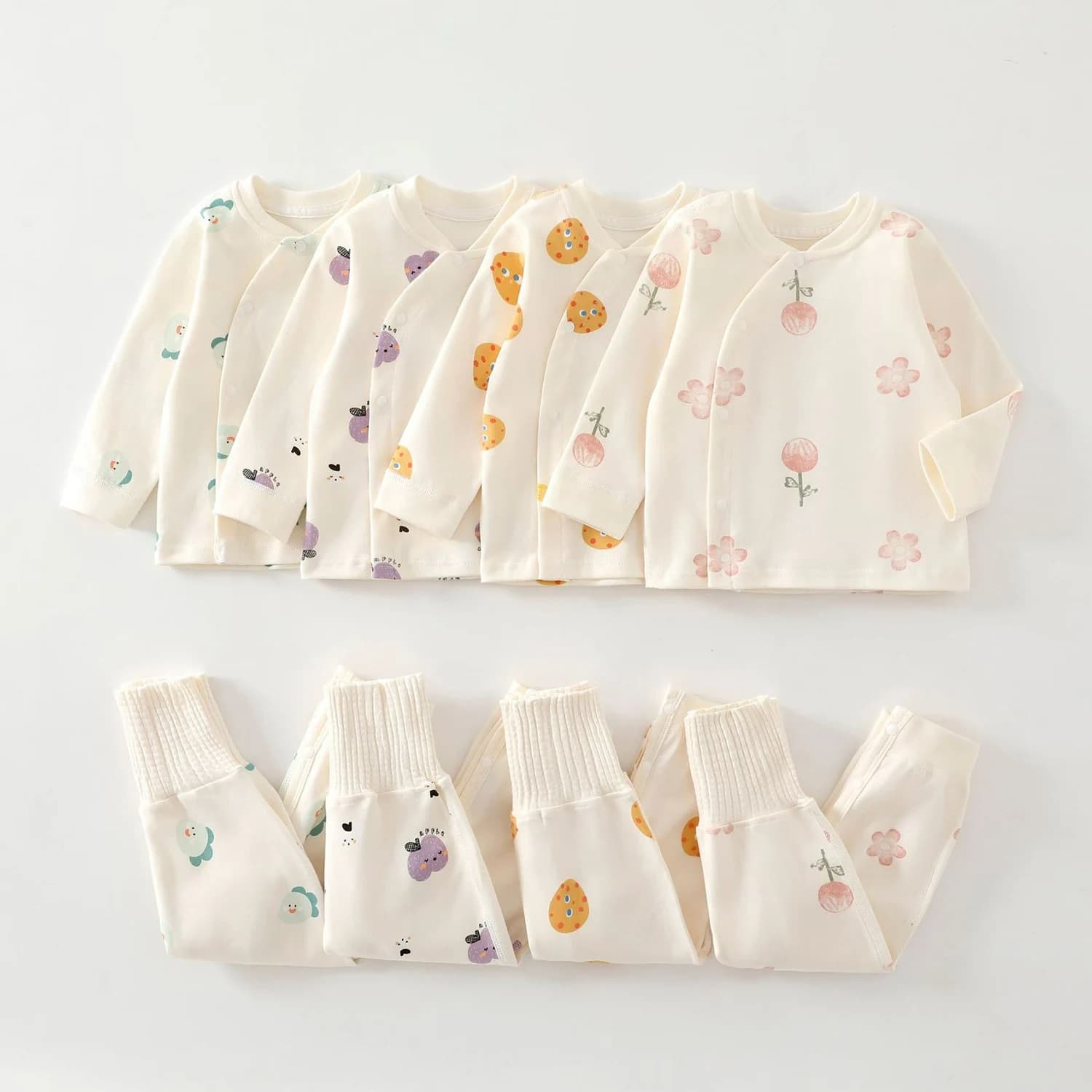 Ircomll Autunno Inverno Biancheria Intima Termica Vestito Cappotto + Pantaloni Stampa Cartoon Cotone Neonato Set di Abbigliamento Ragazzi Ragazze Pigiama Set