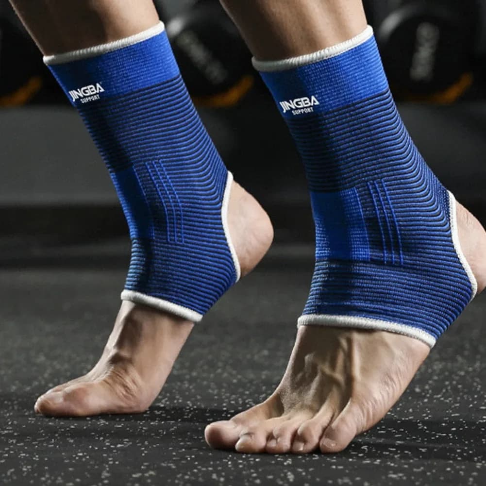 2 Pezzi Supporto Caviglia in Maglia per Distorsioni, Artrite, Tendinite, Corsa, Calcio, Protezione del Piede, Calzino Sportivo per Caviglia