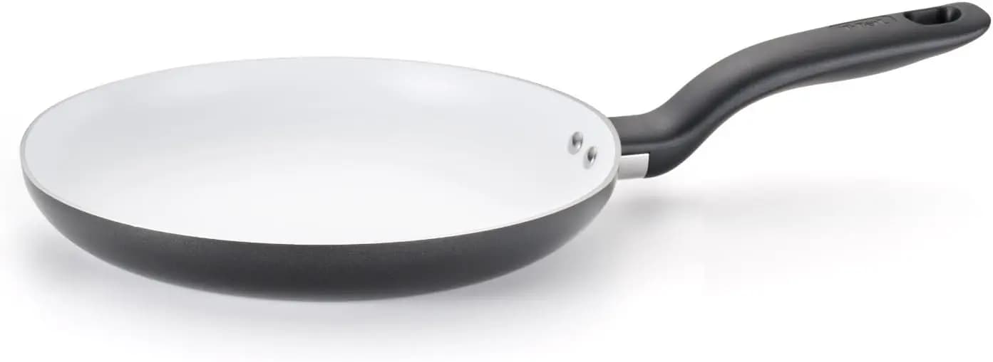 Initiative Padella antiaderente in ceramica da 8 pollici Pentole e padelle 350F resistenti al forno nere