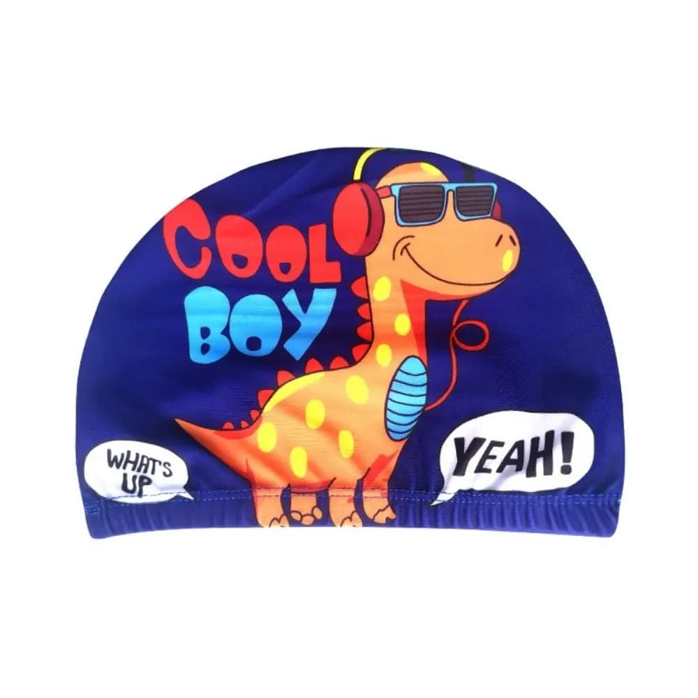 New Cute Cute Cartoon Children Swimming Cap Cartoon Comfortable Swim Caps Pattern Waterproof Children's Cartoon Caps