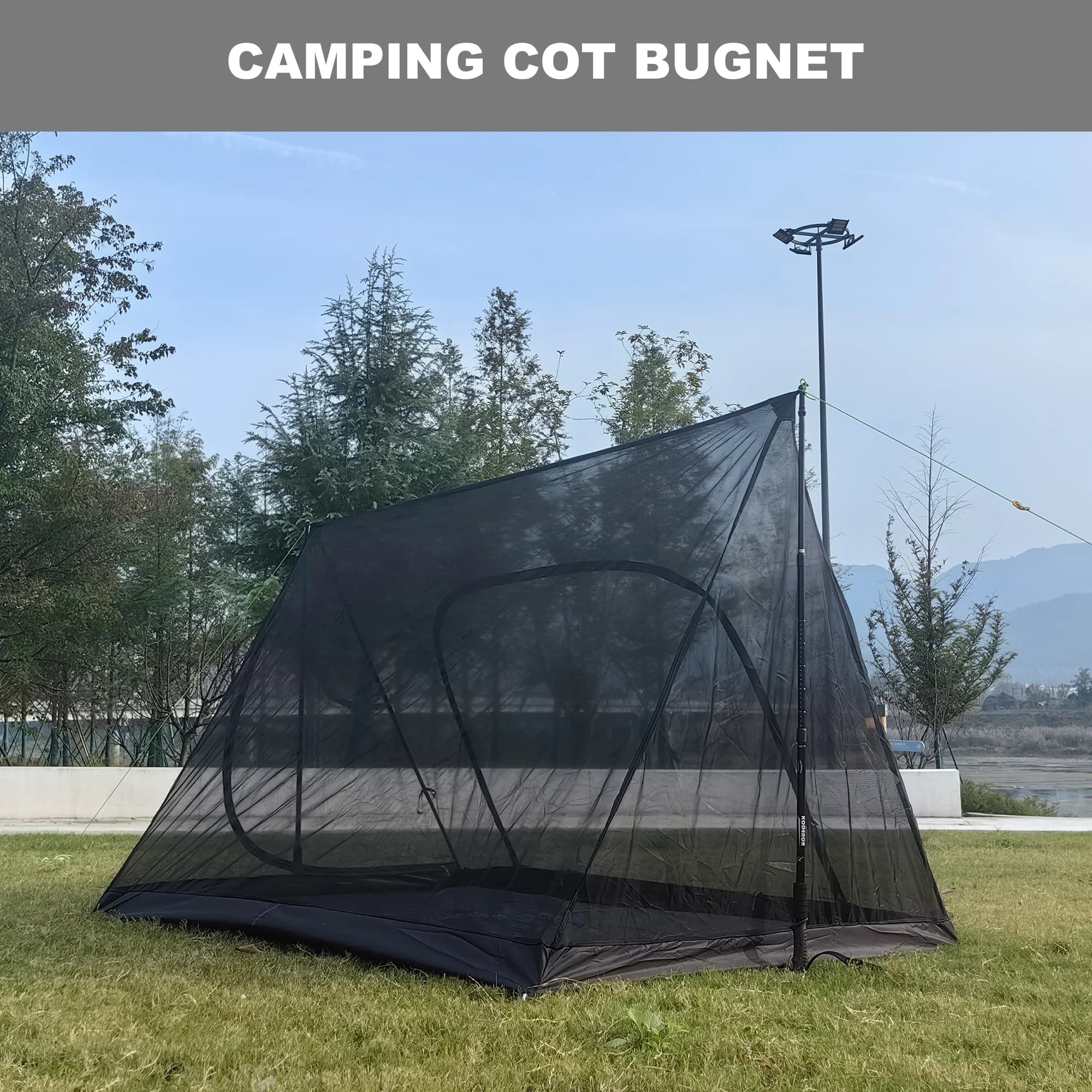 Tenda da casa ultraleggera per 2 persone con zanzariera per campeggio, escursionismo, zaino in spalla, pesca, protezione del patio all'aperto