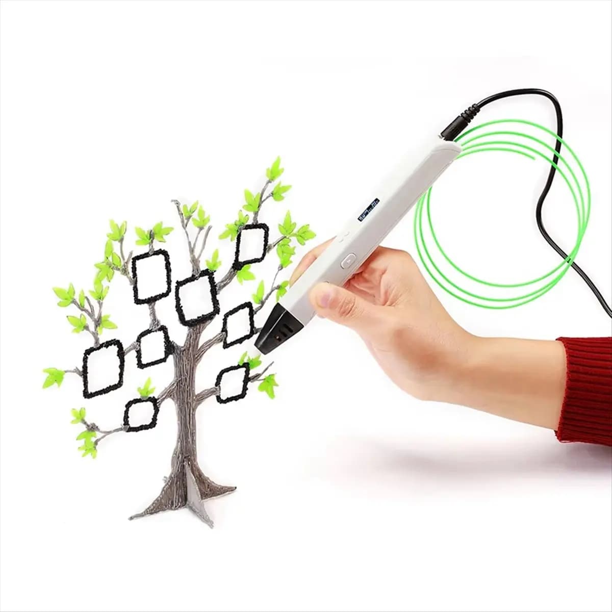 AS526 HAPPY^RP800A Penna per Disegno con Display OLED, Penna per Stampa 3D con Filamento PLA per Doodle e Creazioni, Spina EU