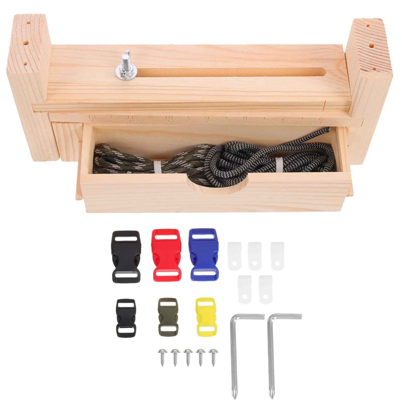 Set Professionale di Macchina per Intrecciare Braccialetti in Legno, Kit Fai-da-Te per Artigianato, Strumento Portatile e Sicuro per Creare Braccialetti
