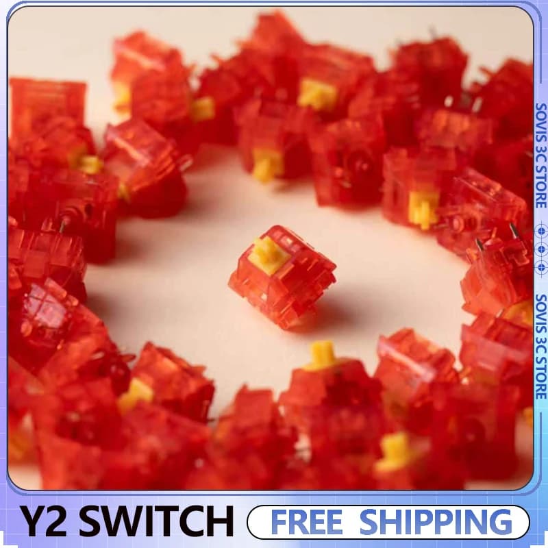 Y2 Interruttore 22mm Sprung 48g Pressione Personalizzato Traslucido HIFI Interruttore Da Gioco Lineare per Gaming Tastiera Meccanica Accessori Regalo