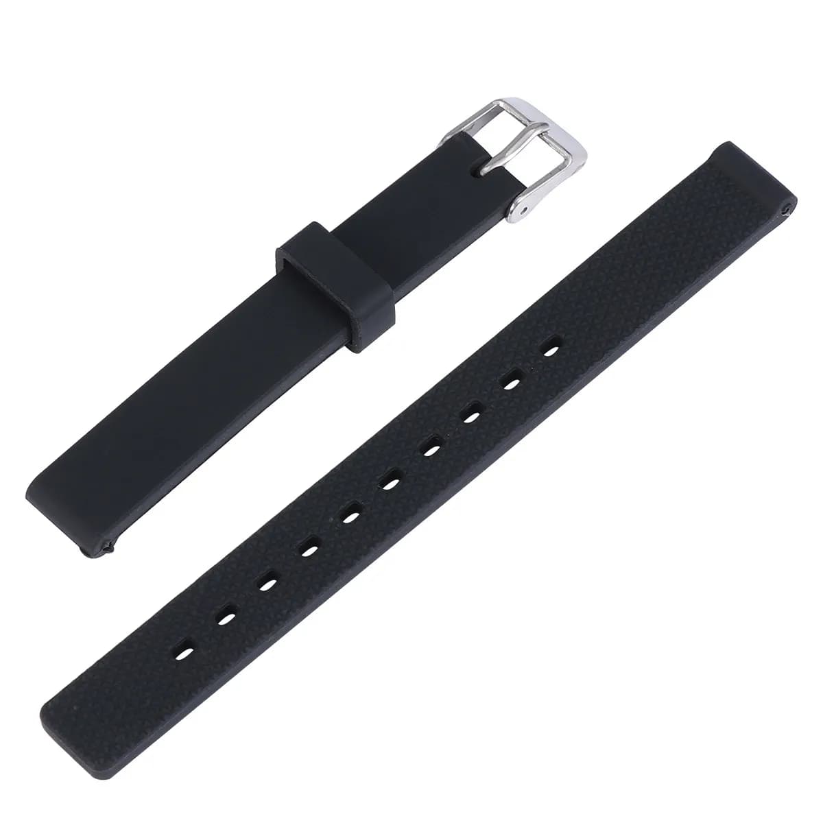 16 mm universal spare strap, waterproof, hypoallergenic, comfortable to wear, for men and women, black sports style
