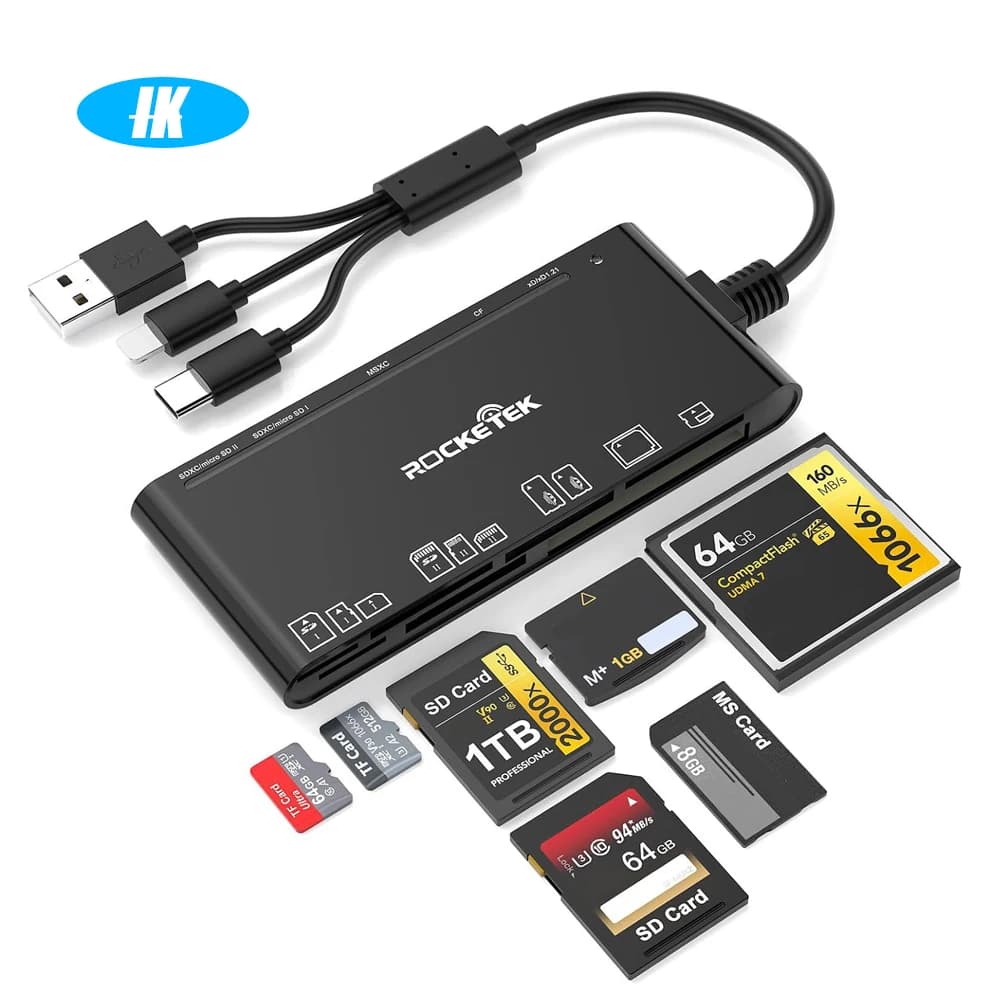 CF/2*SD/2*TF/MS/XD multi-card simultaneous reading multi-function memory card reader
