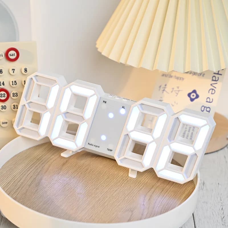 Orologio da parete digitale, orologio da tavolo, decorazioni per la casa, orologio da tavolo a LED per interni, orologio da parete per soggiorno