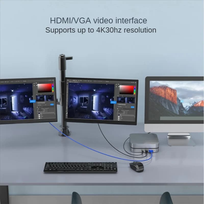 Per computer Mac Mini Dock Docking Station Scatola per disco rigido integrata Comoda docking station portatile 13 in 1
