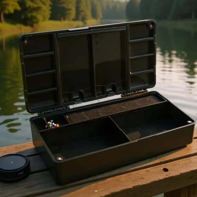 Scatola per attrezzature da pesca con ABS per riporre in modo organizzato Organizzatori attrezzatura da pesca Custodia a 24BD