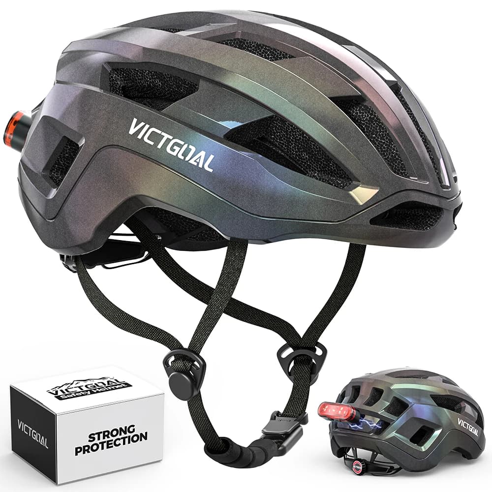 Lightweight Bike Helmets with Magnetic Backlight for Men Women Adults MTB Road Bicycle Scooter Safety Caps Cycling Headgear