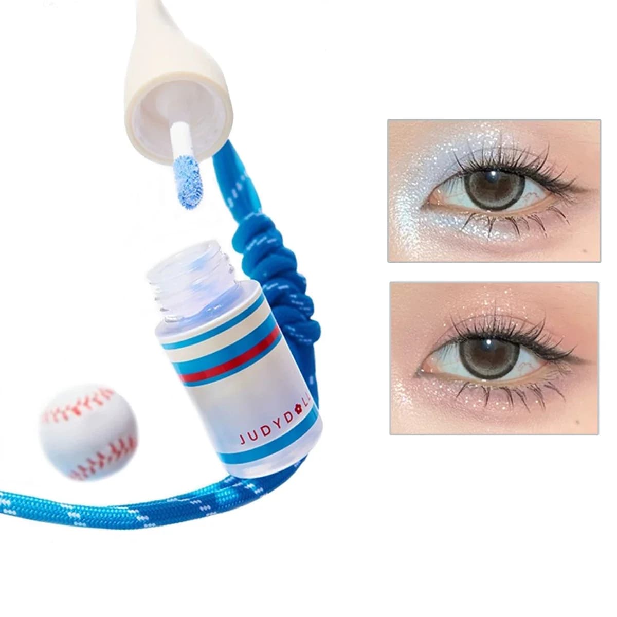 Judydoll Sports Series Ombretto liquido Evidenziatore luccicante opaco Impermeabile a lunga durata