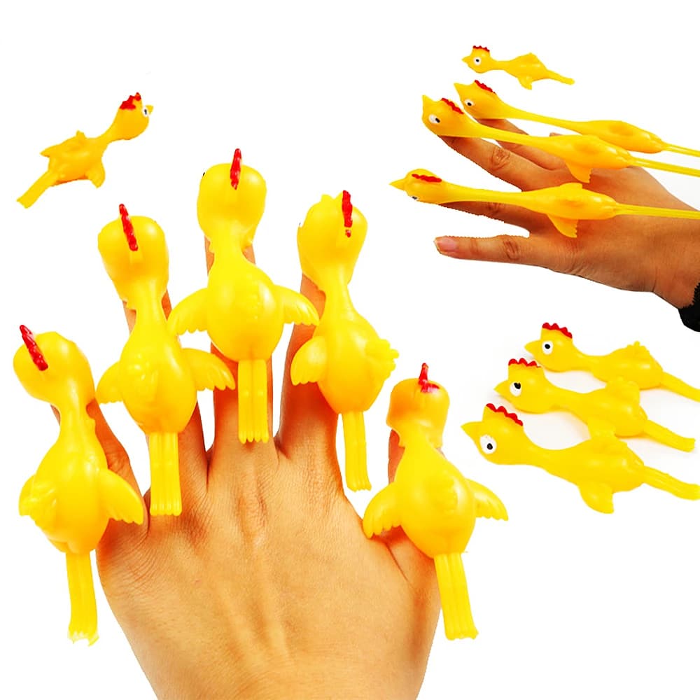 30 pezzi divertente plastica morbida dito catapulta gioco di pollo regalo festa di compleanno per bambini riempitivo piñata regalo per il ritorno a scuola confezione premio giocattoli
