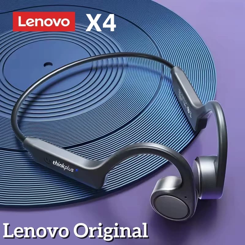 Lenovo X4 Cuffie wireless a conduzione ossea Gancio per l'orecchio Auricolari Bluetooth HIFI Stereo Riduzione del rumore Auricolari sportivi impermeabili