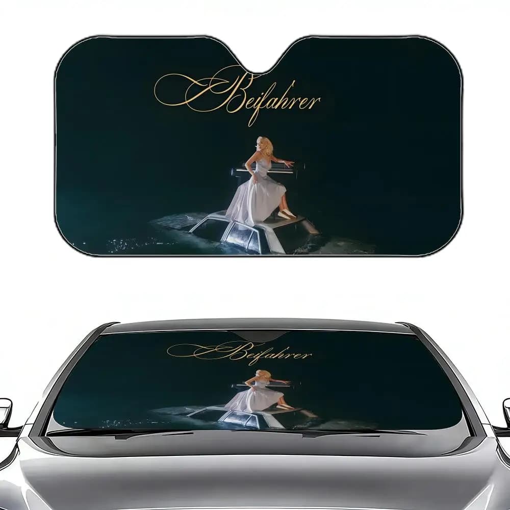 Ayliva Cool Singer Pop Music Parasole Retrattile per Auto, Protezione UV per Parabrezza e Finestrini