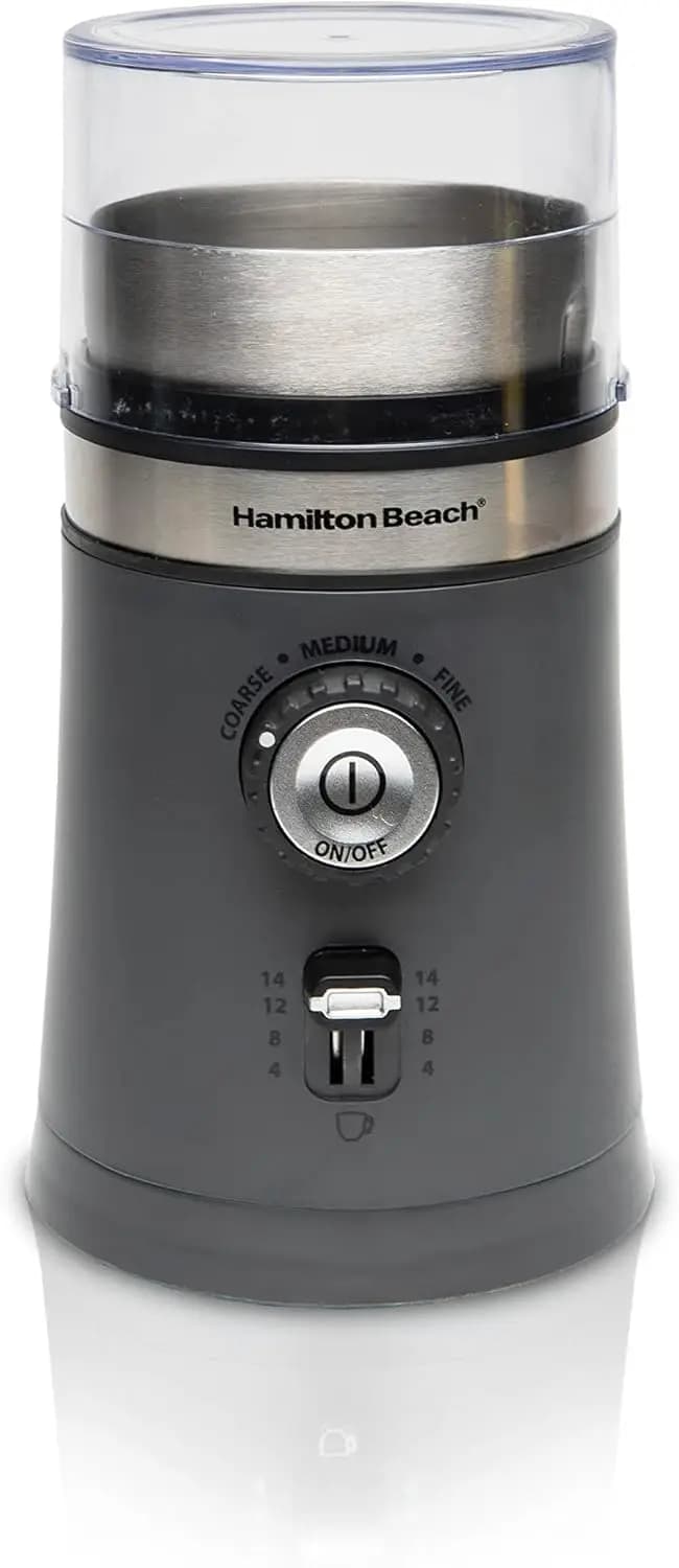 Electric Coffee Grinder for Beans, Spices and More, with Multiple Grind Settings for up to 14 Cups, Removable Stainless