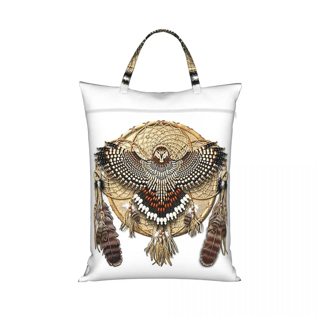 Red-Tail Hawk Dreamcatcher Mandala Laundry Collector Folding Laundry Basket Home Organizer Washing Basket Home Organizer