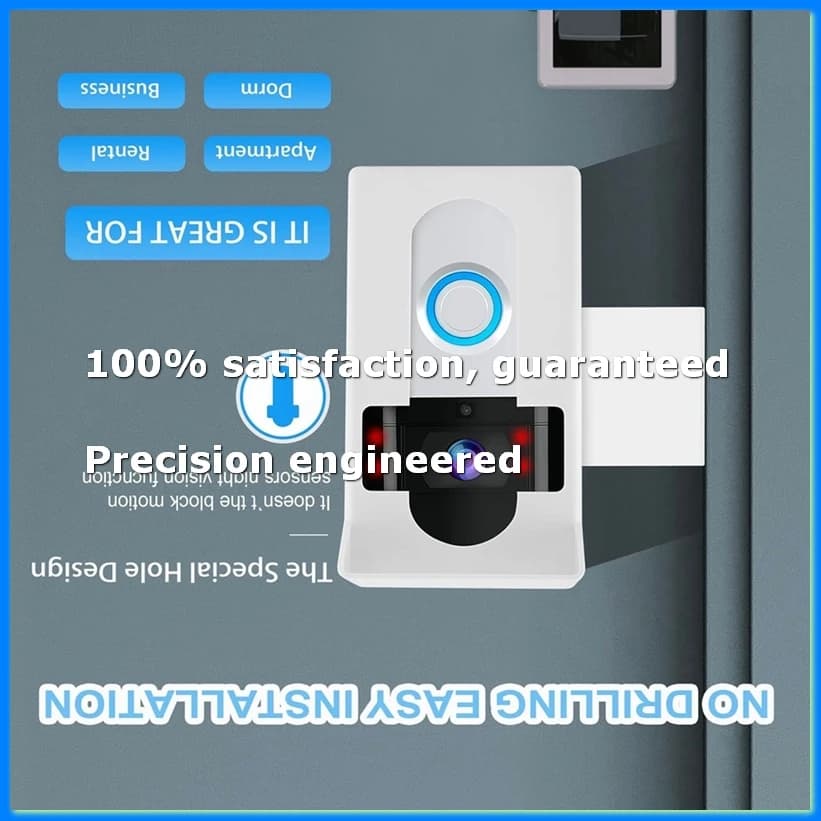 Anti-Theft Video Doorbell Mount,for RingDoorbell Mount No Drill Holder Bracket for Apartment Door Home Rentals-A63M