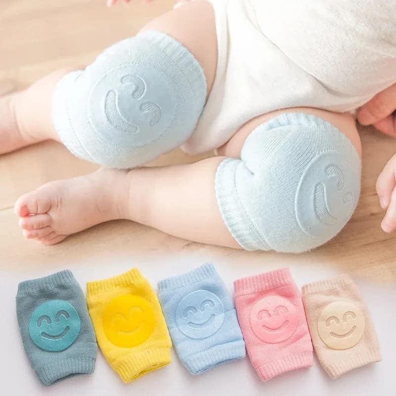 Accessori per neonati: Ginocchiere, Scaldacollo, Ghetre, Ginocchiere e Gomitiere per neonati e bambini che gattonano, con design a sorriso per maschietti e femminucce