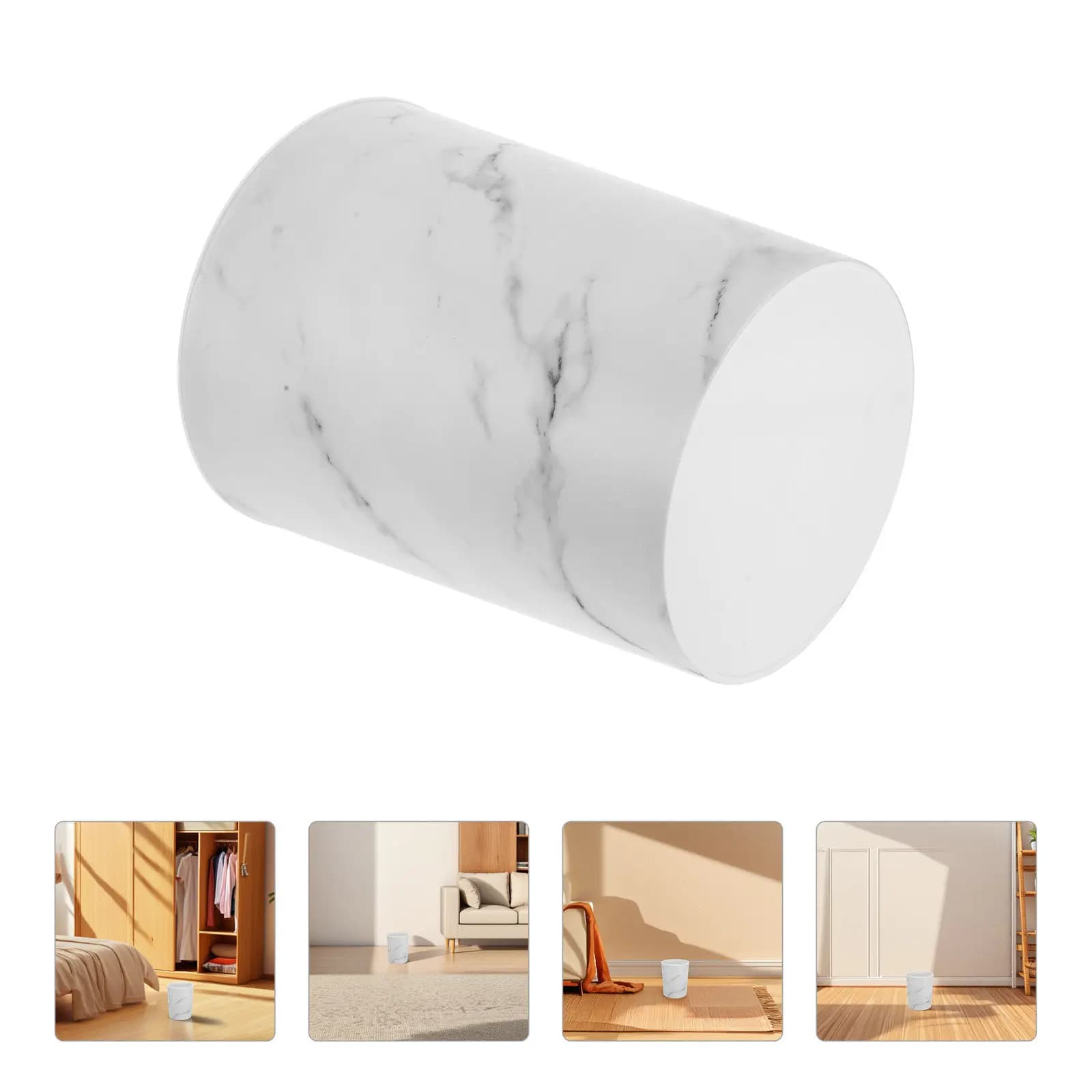 Elegant Swing Top Trash Can Large Capacity Plastic Wastebasket for Bedroom Bathroom Kitchen Living Room Office Odor