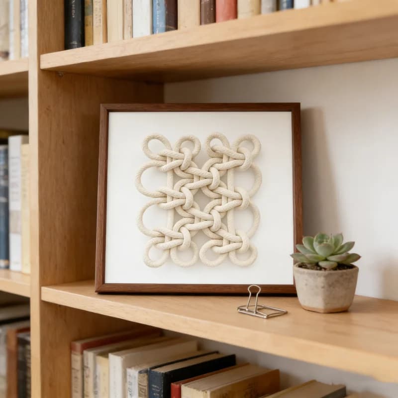 Modern Gradient Abstract Geometric Macrame Handicraft Cotton Painting Weaving Home Decor Wall Hanging
