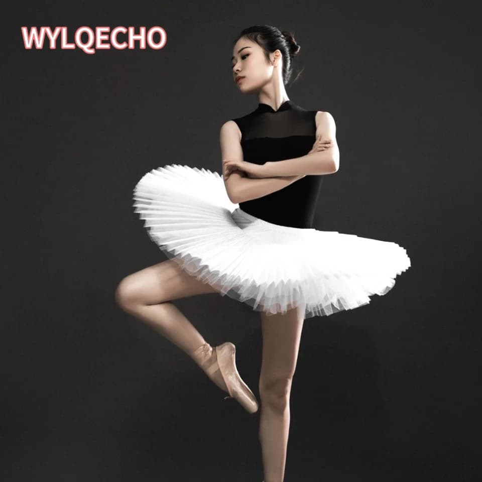 Tutu da piatto professionale Nero Bianco Rosso Costume da ballo per balletto per donna Tutu Balletto Gonna da ballo per adulti con biancheria intima