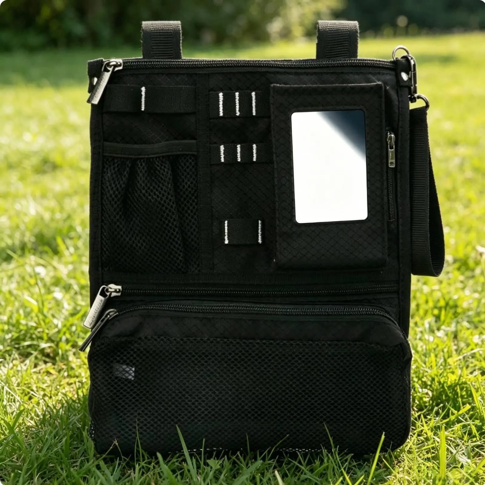 Golf Storage Portable Golf Pouch Tees Holder Valuables Bag Accessories for Push Cart and Vehicle Use