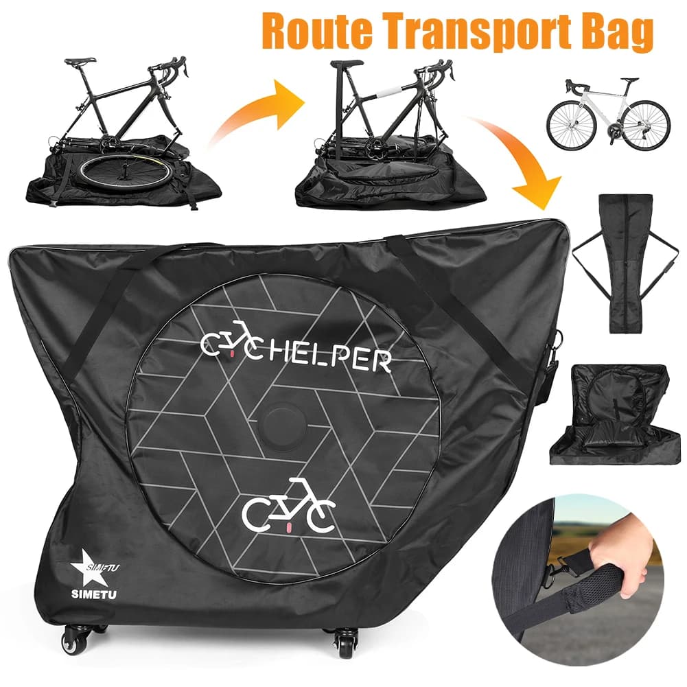 Borsa per il trasporto di biciclette con ruote, adatta per bici da corsa e da cronometro