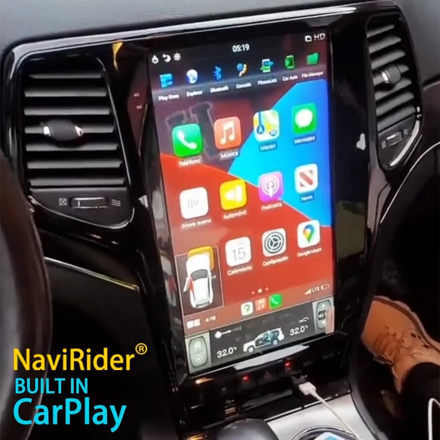Autoradio con schermo verticale Tesla per Jeep Grand Cherokee 2010 WK2 2012 ES GPS Carplay Android 11 lettore Video multimediale per auto DSP