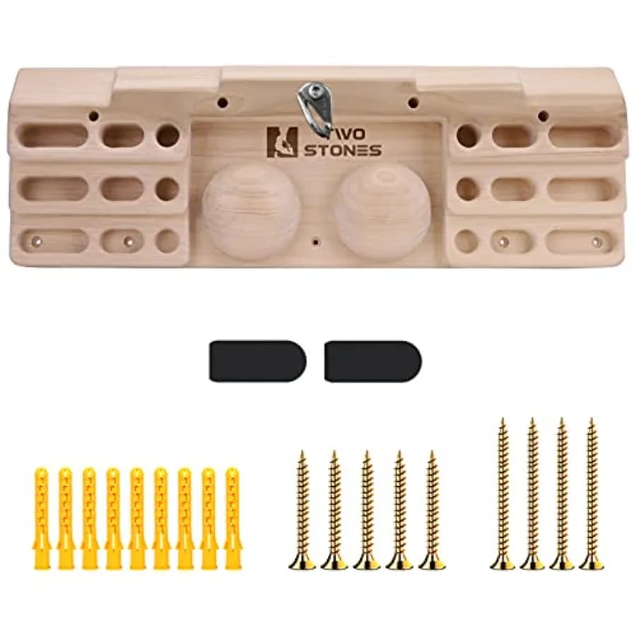 Hangboard in legno per arrampicata, barra per trazioni, tavola da allenamento per arrampicata, fingerboard in legno per allenamento di arrampicata