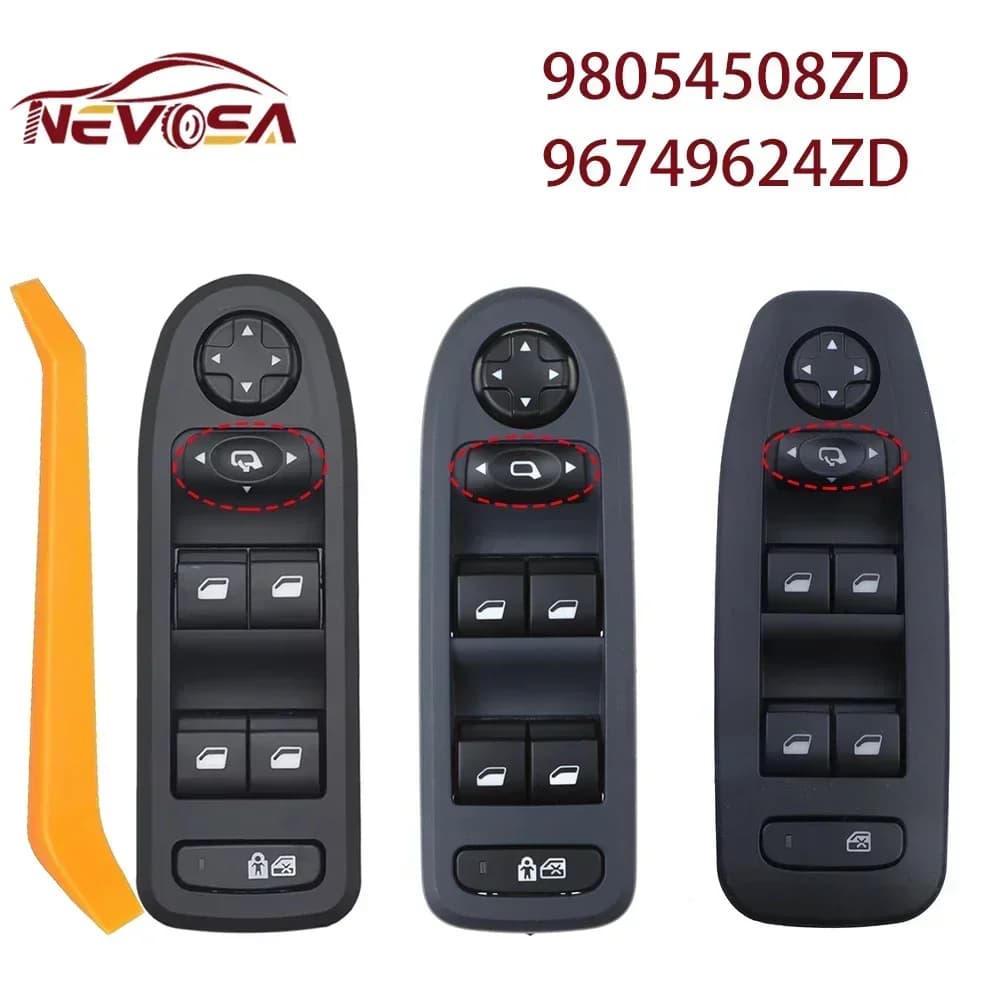 NEVOSA Per il periodo 2007-2013 Peugeot 308 508 208 Peugeot 2008 Citroen C5 Interruttore di comando finestra 98054508 ZD 96659465 ZD 98053439 96749624 ZD