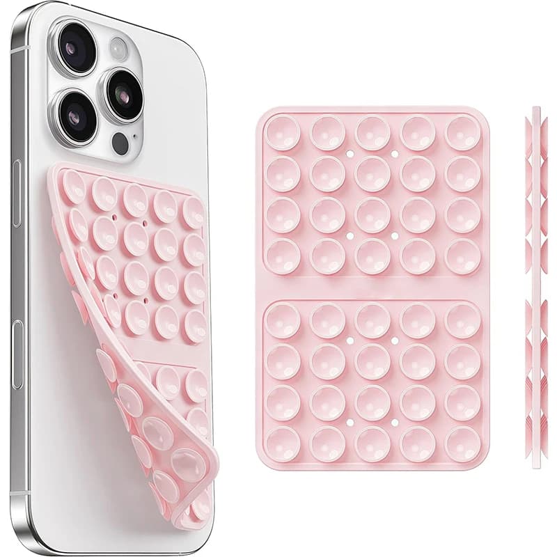 Multicolor strong sticker with double face silicone suction cup for iPhone 11 12 13 14 15 16 Pro Max Support for detachable phone