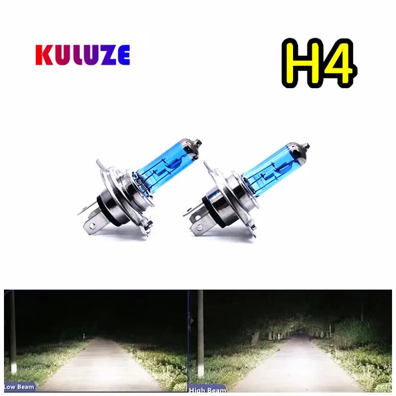 2 pz H4 100/90 W Lampadina Alogena Per Auto 12 V Super Bianco Lampada Del Faro P43t Platino testa lampadina Hi/lo fascio lampadina 6000 K