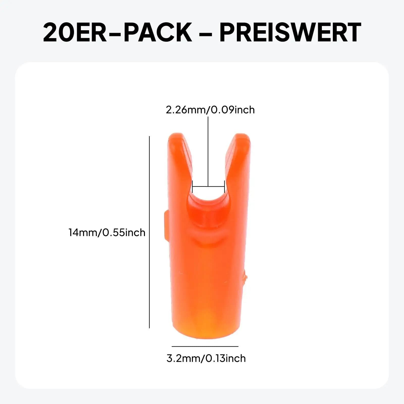 Coda per Frecce in Plastica, Nock per Tiro con l'Arco, per Frecce da Caccia, 14mm 3.2mm Interno, per Uso Professionale e Tiro al Bersaglio