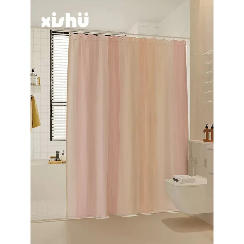 Tenda Doccia VIKAMA Impermeabile Antimuffa, Tenda Divisoria per WC, Tenda Copri WC, Decorazione Bagno