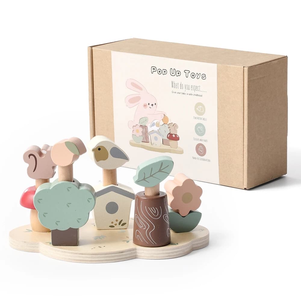 Giocattoli Montessori per bambini giocattoli che rimbalzano in legno di colore riconoscimento del colore del bambino giocattoli per la coordinazione della mano e del piede i più piccoli bloccano i regali del gioco