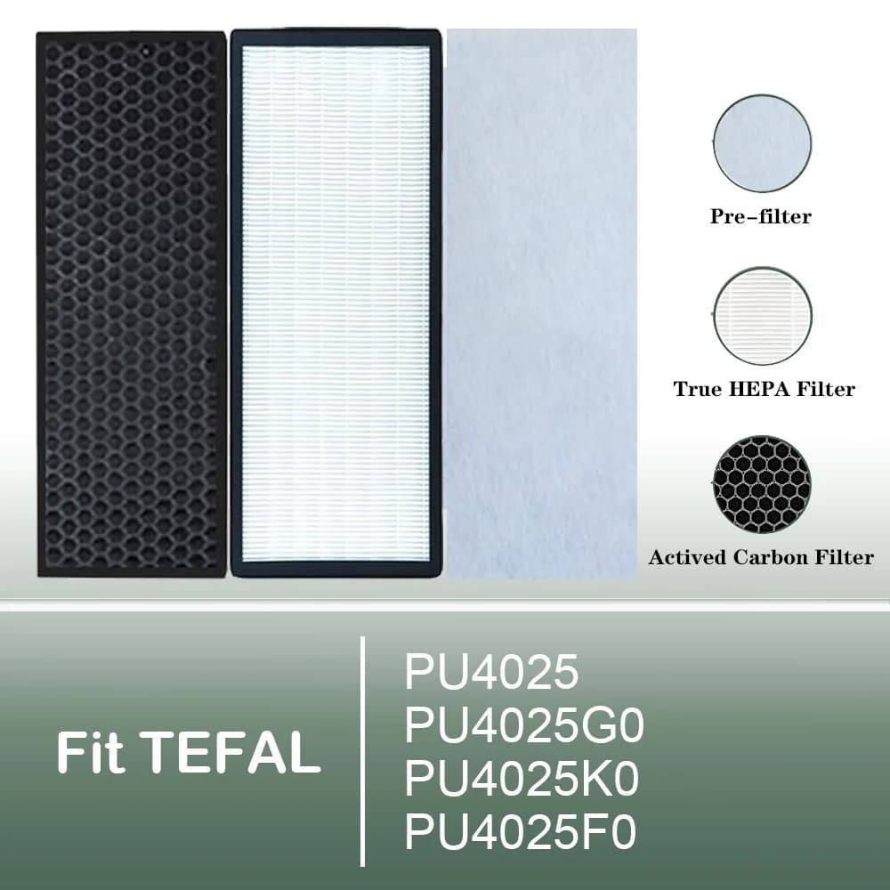 XD6070 e XD6060 Filtro HEPA e carbone di ricambio per TEFAL PU4025 PU4025G0 PU4025K0 PU4025F0 Purificatore d'aria puro intenso