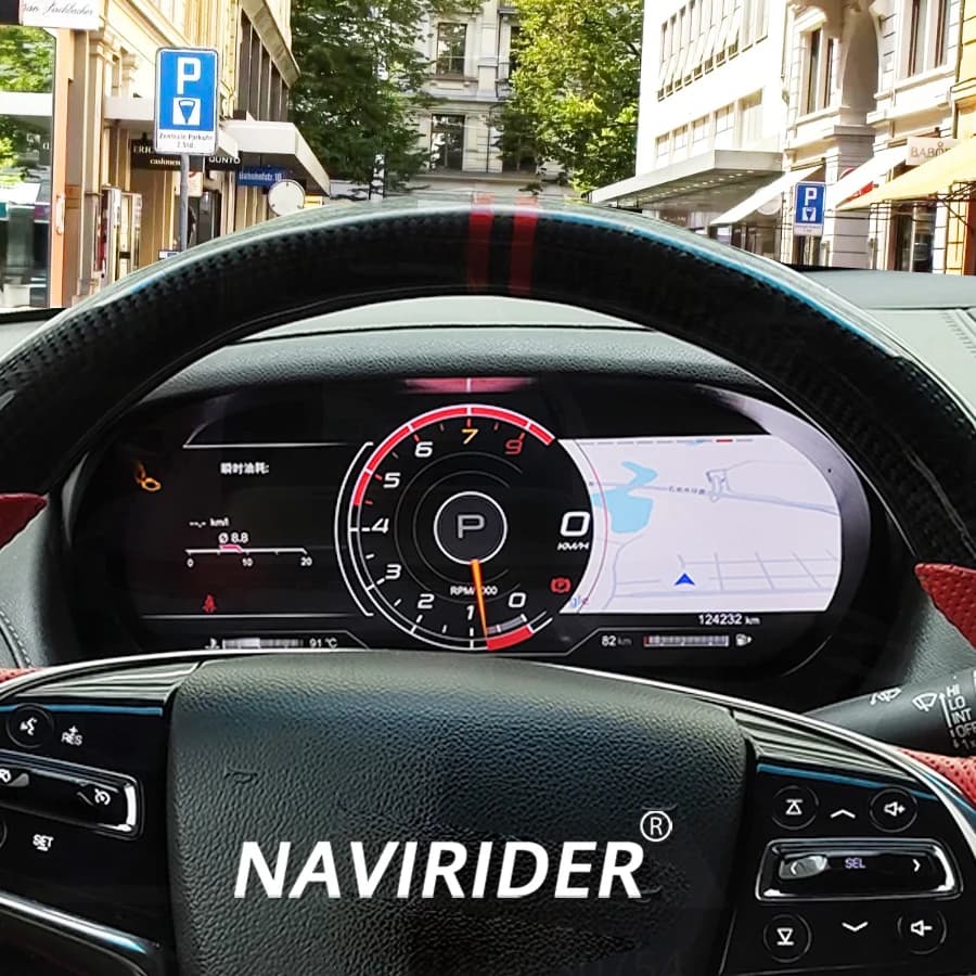 For Cadillac ATS 12.3 '' Cluster Smart Instrument Car Digital Display 2014-2017 with Carplay and HUD speedometer