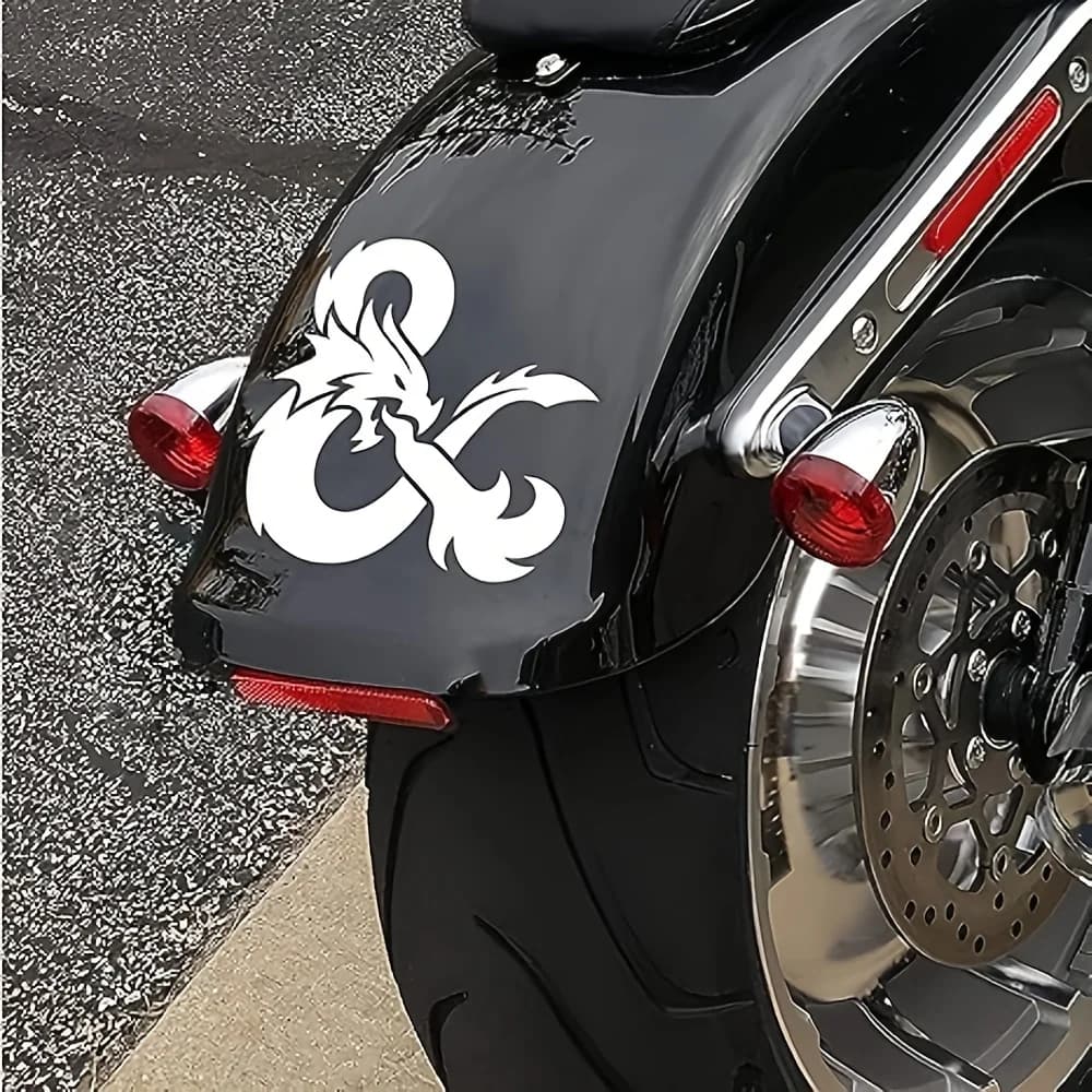 1pc Dungeons and Dragons Decal White Car Stickers Mtorcycle Fender Tank decalcomanie in vinile Auto Truck Van Body Laptop Cool Decoration
