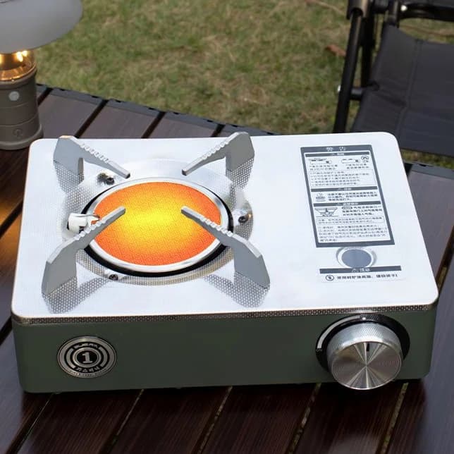 Gas cooker in Infrarossi from Esterno AZ01, Camping Stove Antivento for Rapid Bubbles, Design Windproof for Beach and Mountain Kitchen