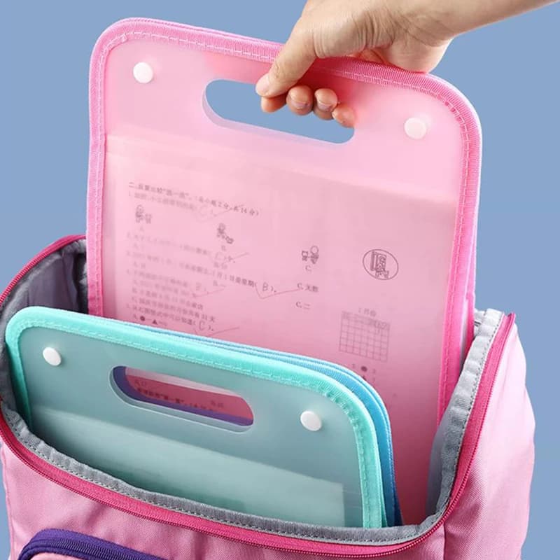 Organizzatore di documenti con 13 tasche per archiviazione, per l'aula, l'ufficio e la casa, formato A4/Letter, colore Macaron, a fisarmonica