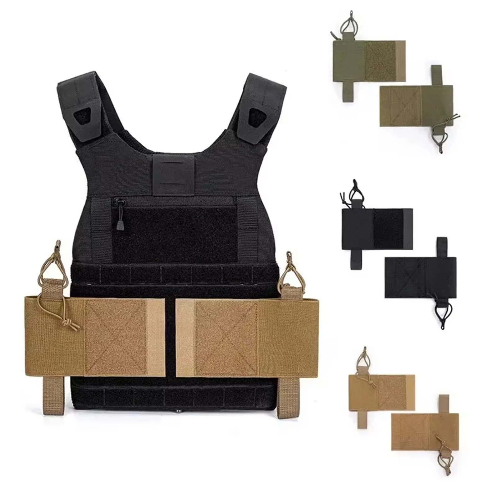 Vest Wingman V2 Ferro Style Elastic Radios Holder Bag Magazine Pouch FCPC V5 Airsoft Hunting Equipment Radio Side Pack