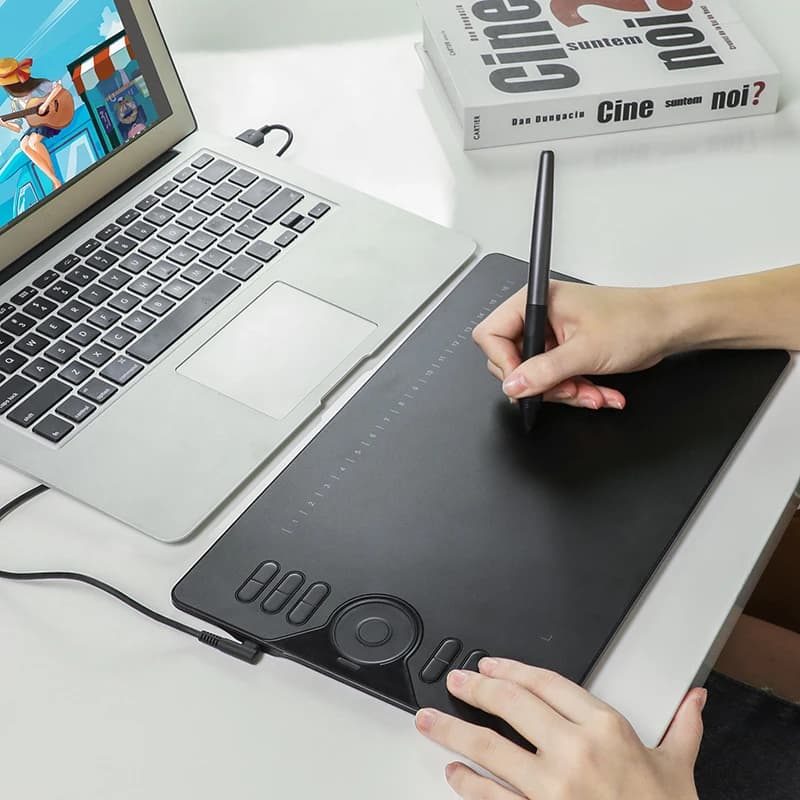 Accessori per computer adatti per Huion HS610 Penna grafica per tavoletta grafica con tasti rapidi