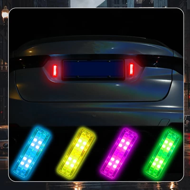 Spia solare a LED per autoveicoli Luce anti-posteriore per moto Luce lampeggiante per bicicletta Luce decorativa wireless