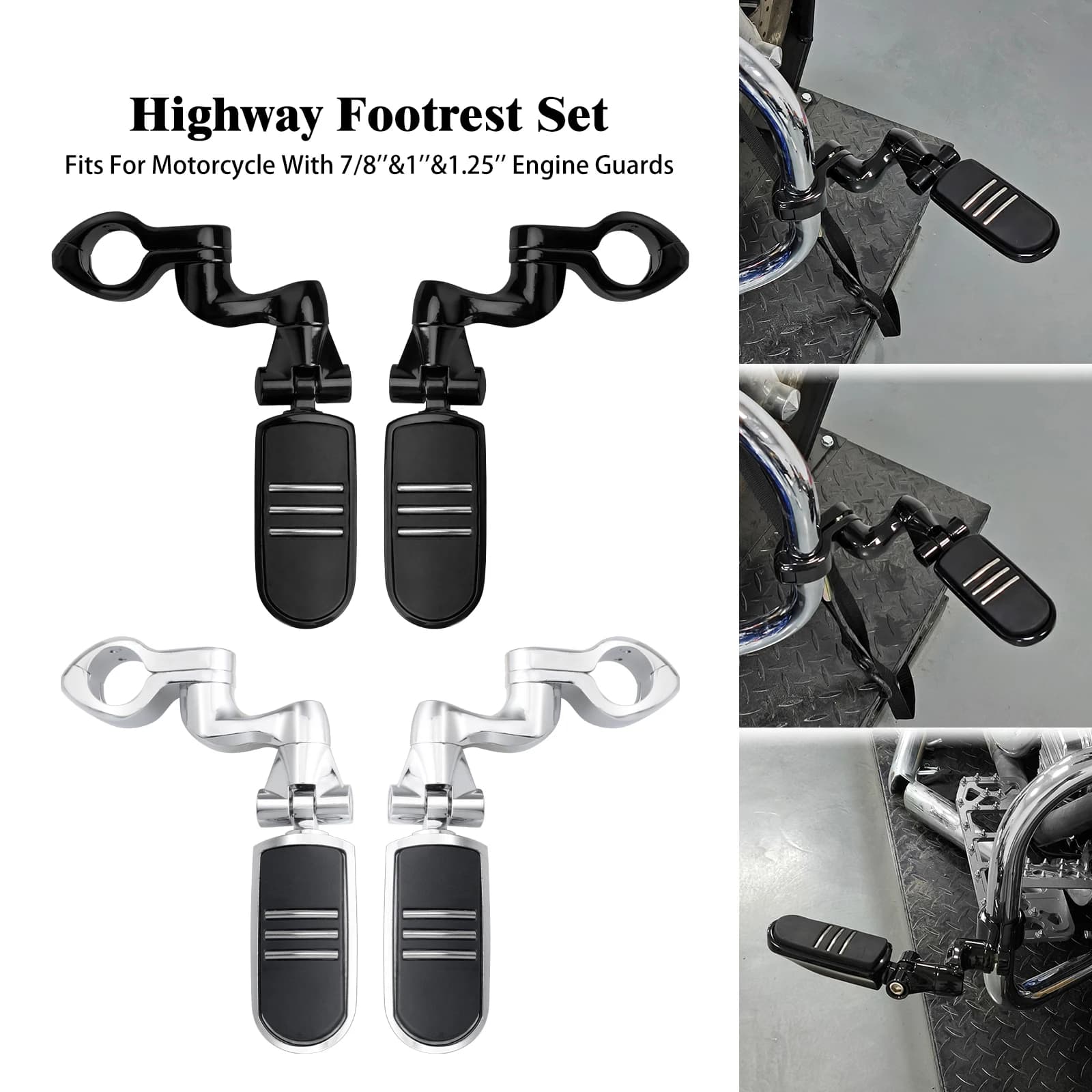 Moto 1.25 ''autostrada Pedane 25-32mm Protezione Motore Poggiapiedi Pedane Montaggio Per Harley Touring Softail Sportster 1200 Dyna